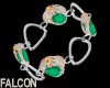 Silver Green Bracelet