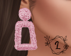 L. Crystal earrings pink