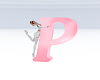 Pink Letter P with Pose