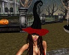 Black/Red Witches Hat