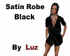 Satin Robe In Black