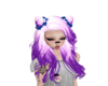 purple s kitty hair