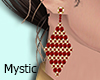 M| Gold Red Earrings 2