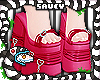 Y2K Sandals Hot Pink
