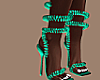teal cord heel