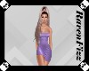 Silk Mini Dress Purple