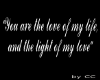 You are the love TP sign