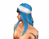 pelo azul con diadema,