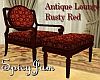 Antique Lounge Rusty Red