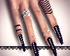 S*Dark Nail+Tattoo+Rings
