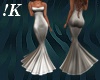 !K! Silver Fishtail Gown