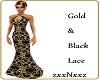 Gold & Black Lace Dress