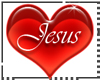 Jesus-red heart sticker