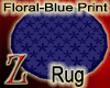 [Z]Blue Floral Rug