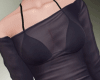Navy Sheer Top
