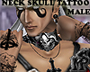 Neck Skull Tattoo Male