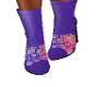 purple wild flower boot