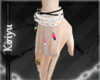 [K] White Bracelets