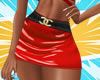 RED LEATHER SKIRT