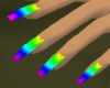 Rainbow Striped Nails
