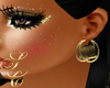 Blk/Gold Chic Ear-Rings