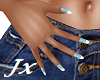 Jx Ice blue med. nails