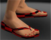 sandals  red-black