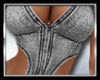 ! Grey Denim Crop Top