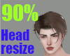 90% Head resize
