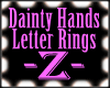 Pink Letter "Z" Ring