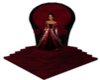 dark red couples throne