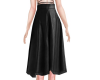 y. leather black skirt