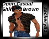 Open Casual Shirt Brown