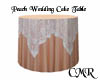 Peach Wedding Cake table