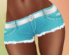 Aqua Denim Mini Shorts