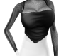 ! Leather&Mesh Top