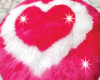 Pink Sheepskin Heartrug