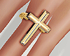 ✖ Gold Cross Ring.