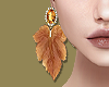 Tan Leaf Earrings
