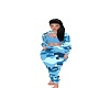 blue camouflage outfite