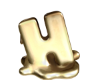 Melted GOLD Letters H