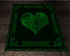 Rug Heart 2 Green/Black