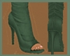 Open Toe Boots Green