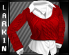 [L] RED SWEATER/TOP
