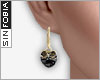 ::S::Onyx heart earrings