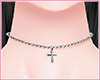 Cross silver necklace