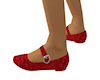 Red Sparkle Mary Janes