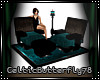 Black & Teal Double seat