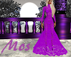 Long Purple Netted Dress