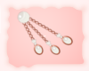 A: Rose n pearl earrings